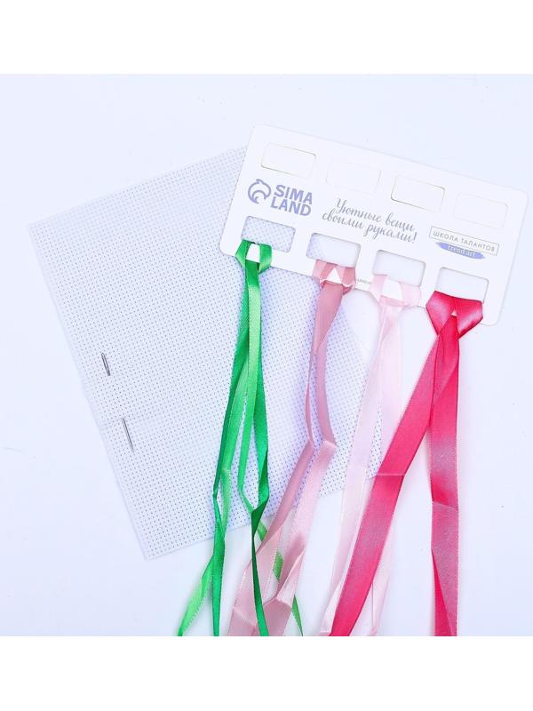 Вышивка лентами на канве «Розовые розы». Набор для творчества