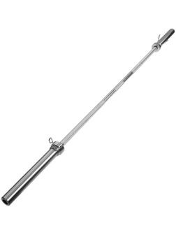 Гриф Олимпийский тренировочный 220 см, d=50 мм, вес 16,5 кг, с замками,  до 300 кг