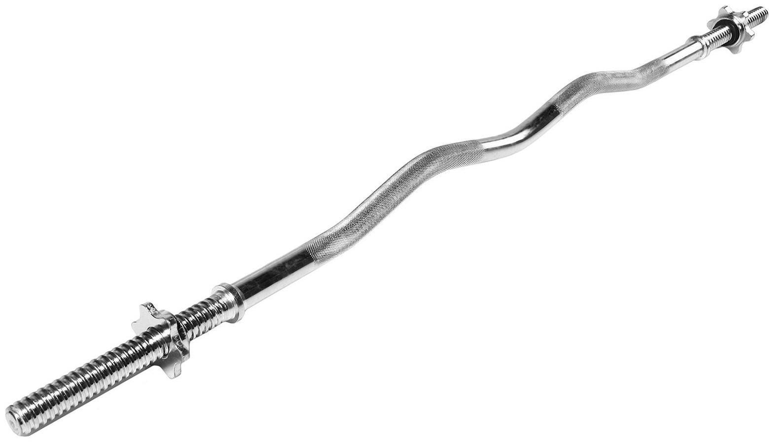 Гриф гнутый Вайдера W-образный 120 см, d=20 мм, вес 4,8 кг с замками до 120 кг