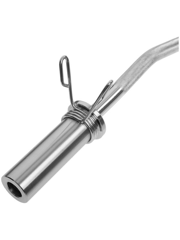 Гриф гнутый Вайдера W-образный 120 см, d=50 мм, вес 6,3 кг, с замками, до 120 кг