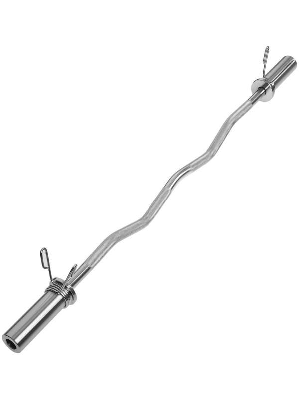 Гриф гнутый Вайдера W-образный 120 см, d=50 мм, вес 6,3 кг, с замками, до 120 кг