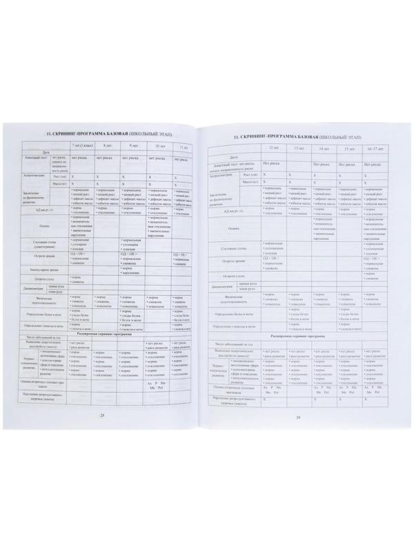 Медицинская карта ребёнка А4, 16 листов, обложка - офсет 160 г/м², блок офсет 65г/м². Форма № 026/у-2000
