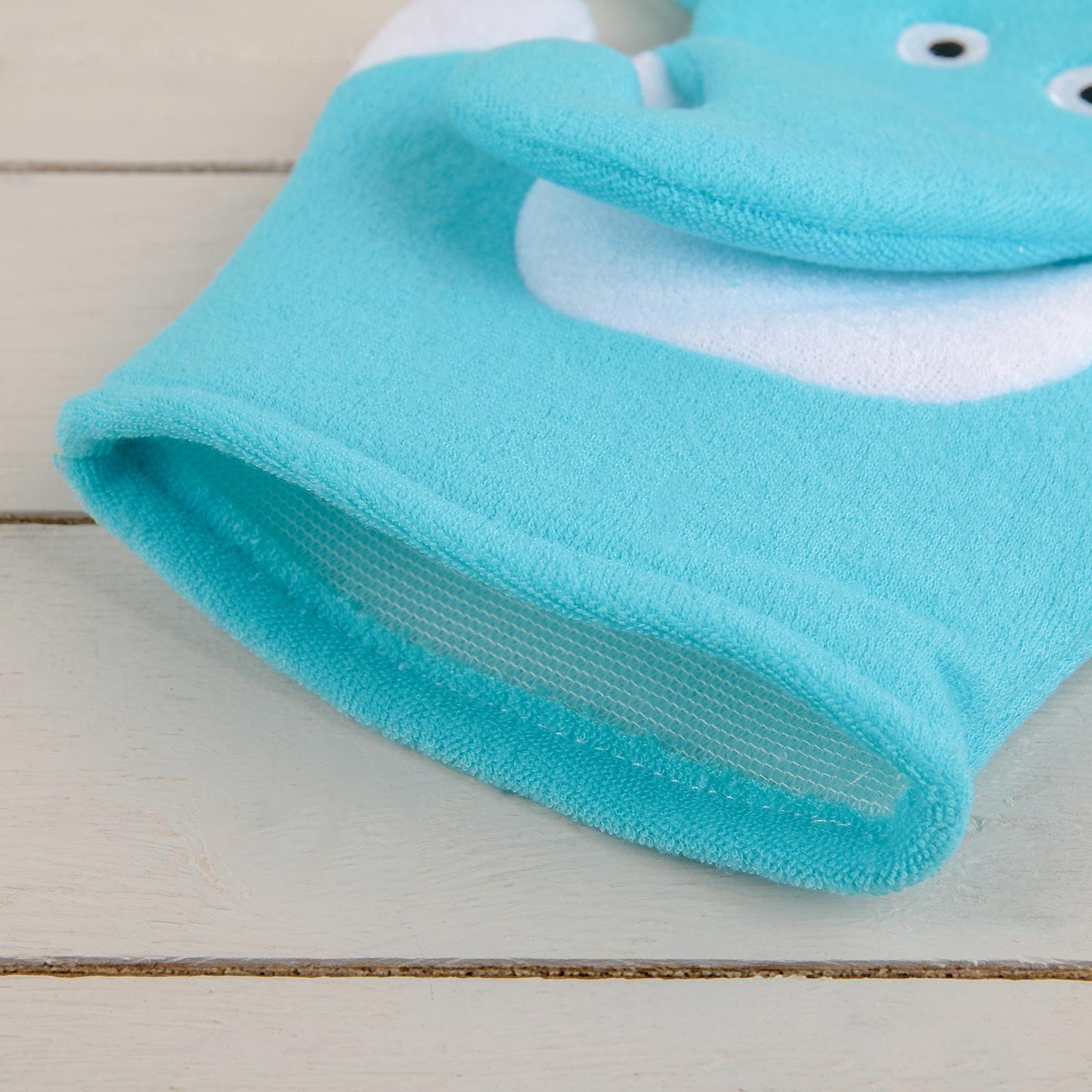 Мочалка-варежка детская для купания Доляна «Слоник», 22 см