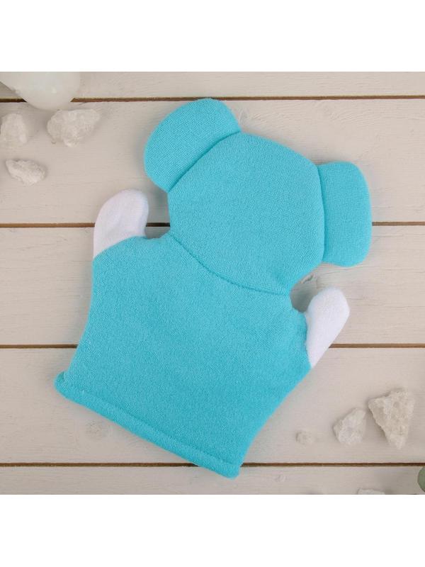 Мочалка-варежка детская для купания Доляна «Слоник», 22 см