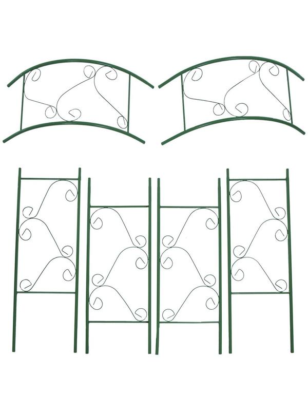Арка садовая, разборная, 240 × 120 × 36 см, металл, зелёная, «Вьюнок»