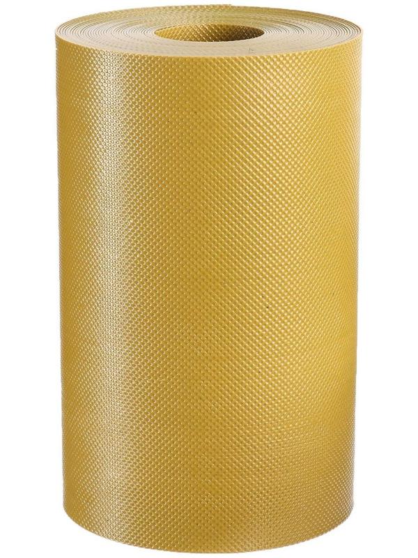 Лента бордюрная, 0.2 × 10 м, толщина 1.2 мм, пластиковая, жёлтая, Greengo