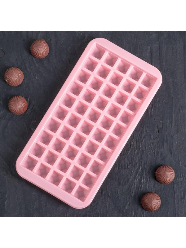 Форма для льда и шоколада «Сапфир», 25×13×2 см, 50 ячеек, цвет МИКС