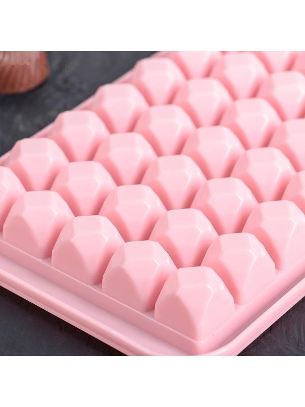 Форма для льда и шоколада «Сапфир», 25×13×2 см, 50 ячеек, цвет МИКС