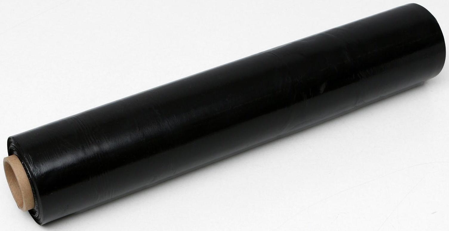 Стрейч-пленка, черная, 500 мм х 217 м, 2 кг, 20 мкм