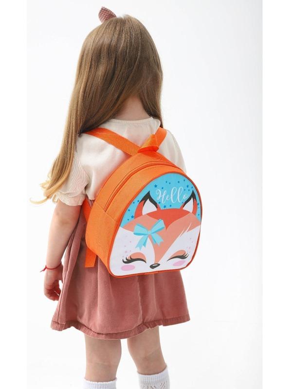 Рюкзак детский, отдел на молнии, цвет оранжевый