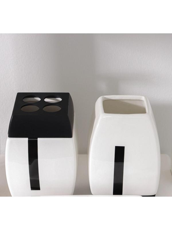 Набор аксессуаров для ванной комнаты «Гармония», 4 предмета (дозатор 400 мл, мыльница, 2 стакана)