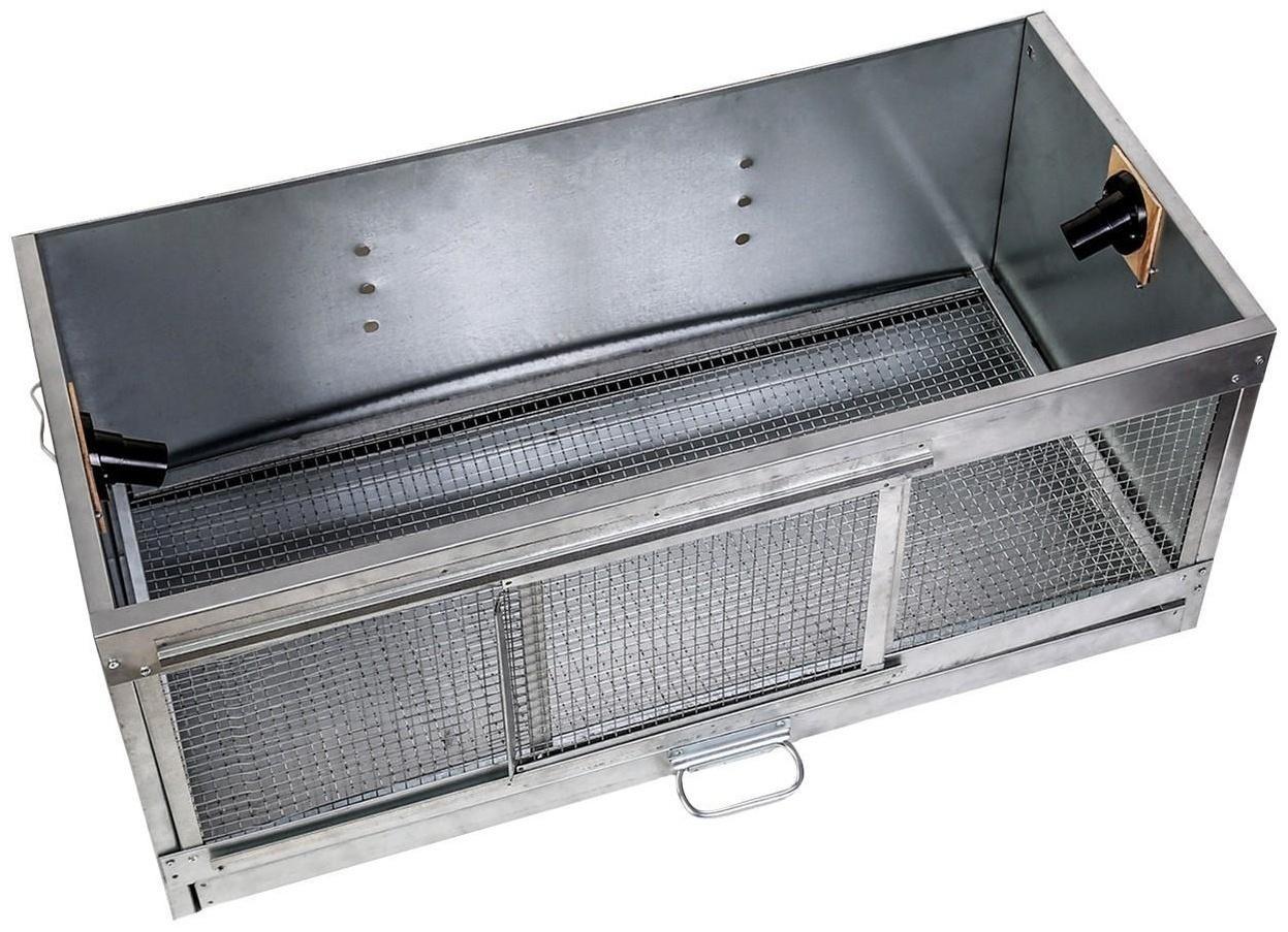 Брудер для цыплят, 100 × 40 × 45 см, с поддоном, с патроном под лампу, металлический