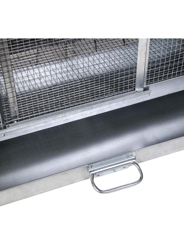 Брудер для цыплят, 100 × 40 × 45 см, с поддоном, с патроном под лампу, металлический