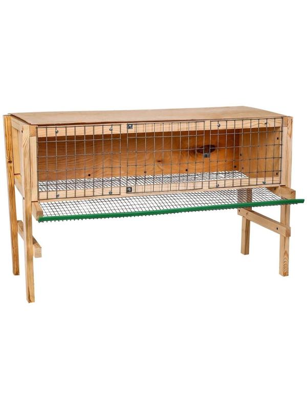 Клетка для перепелов, 100 × 60 × 35 см, на 25-40 голов, с яйцесборником, деревянная