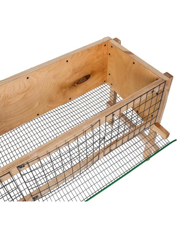 Клетка для перепелов, 100 × 60 × 35 см, на 25-40 голов, с яйцесборником, деревянная