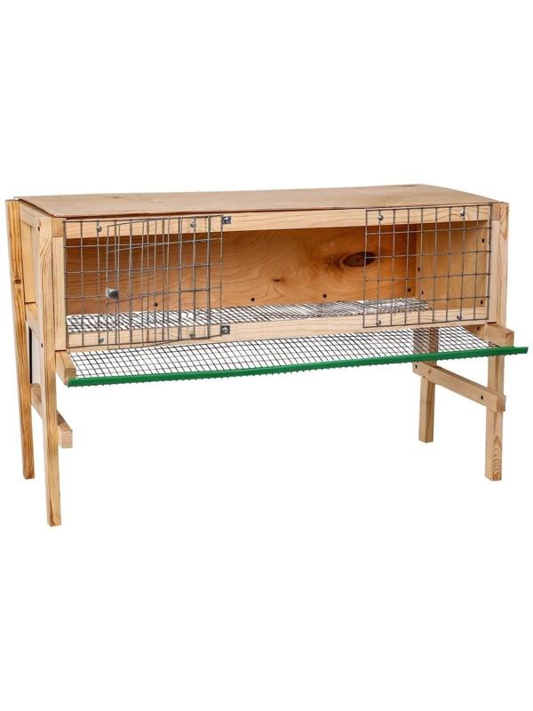 Клетка для перепелов, 100 × 60 × 35 см, на 25-40 голов, с яйцесборником, деревянная