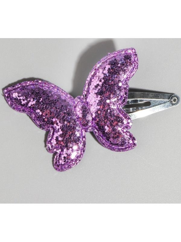 Заколка детская с блестящей бабочкой, феи ВИНКС, 1 шт