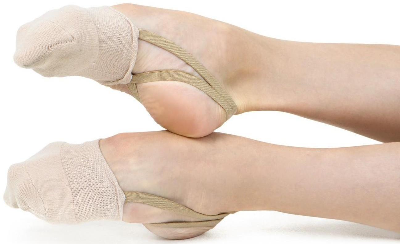 Полупальцы с силиконовой резинкой, размер S4, цвет бежевый