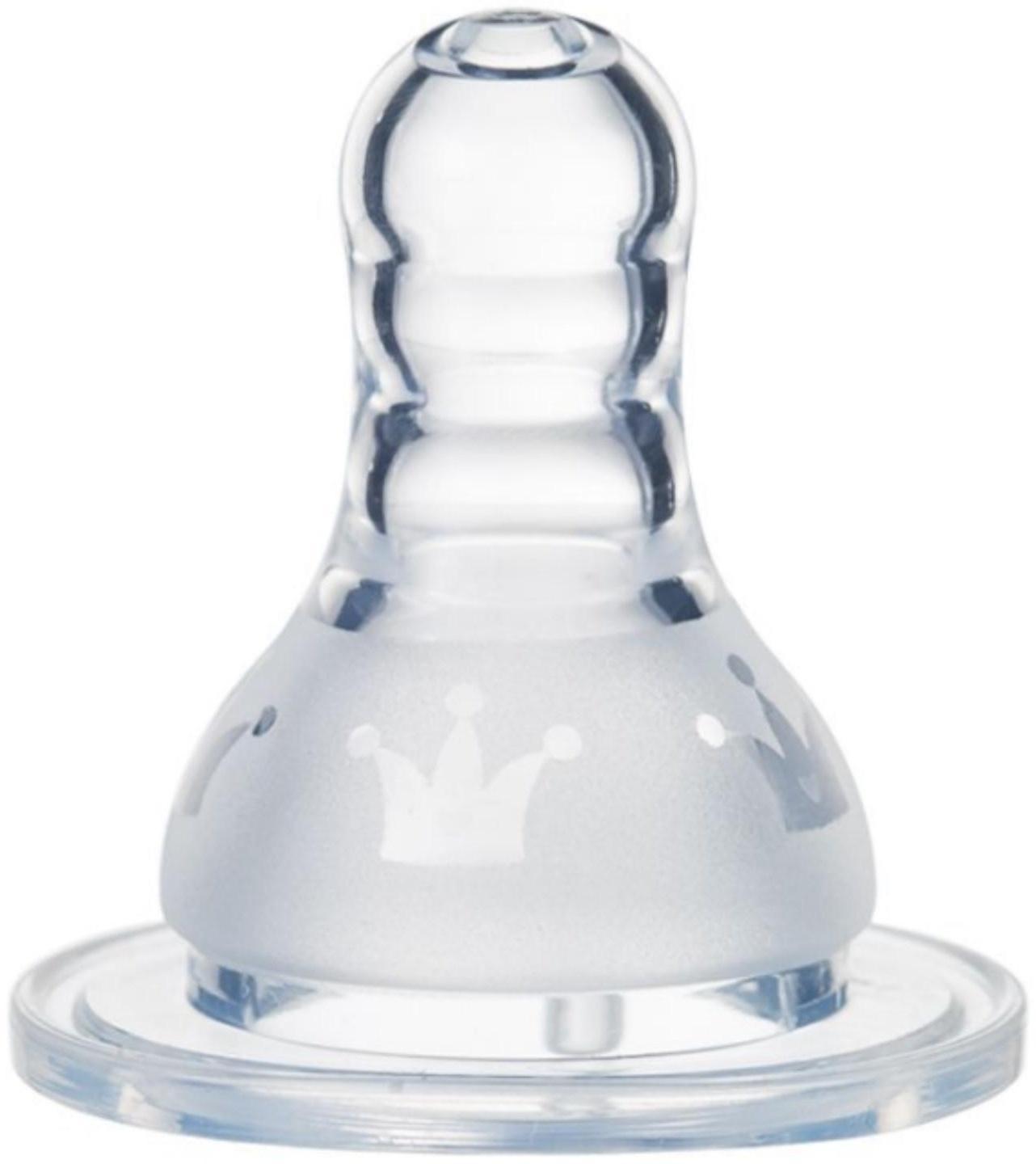 Соска силиконовая, антиколиковая на бутылочку, от 6 мес., быстрый поток, фасовка 20 шт