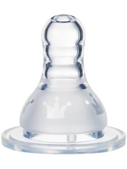 Соска силиконовая, антиколиковая на бутылочку, от 6 мес., быстрый поток, фасовка 20 шт