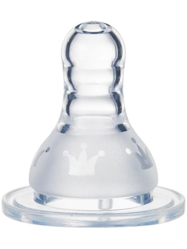 Соска силиконовая, антиколиковая на бутылочку, от 6 мес., быстрый поток, фасовка 20 шт