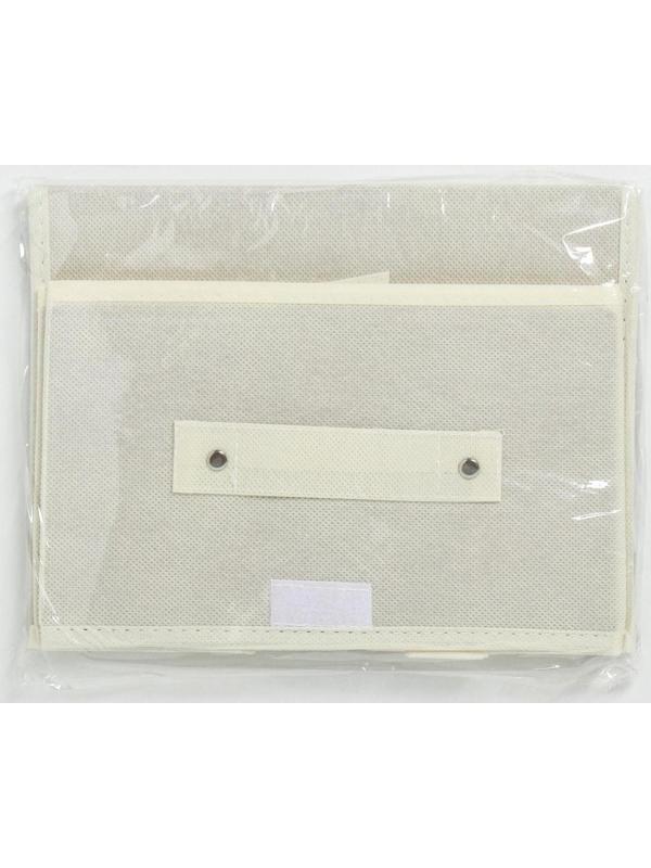 Короб стеллажный для хранения с крышкой «Алва», 26×20×15 см, цвет бежевый