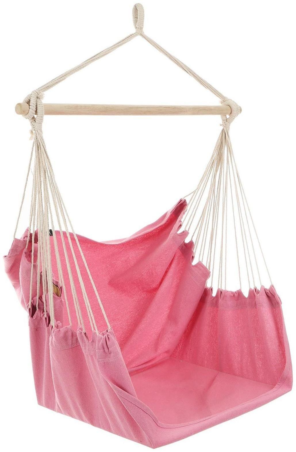 Гамак-кресло со спинкой, 100 х 150 х 130 см, хлопок, цвета МИКС