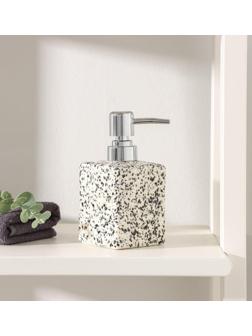 Дозатор для жидкого мыла Доляна «Гранит», 360 мл, цвет белый