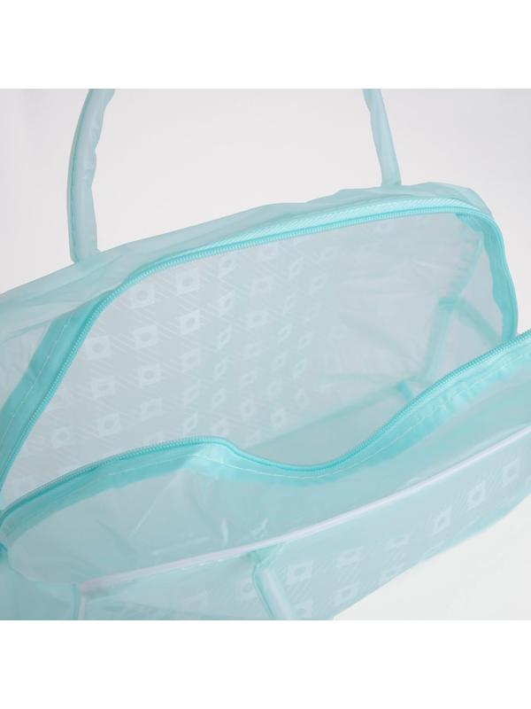 Косметичка на молнии, цвет зелёный