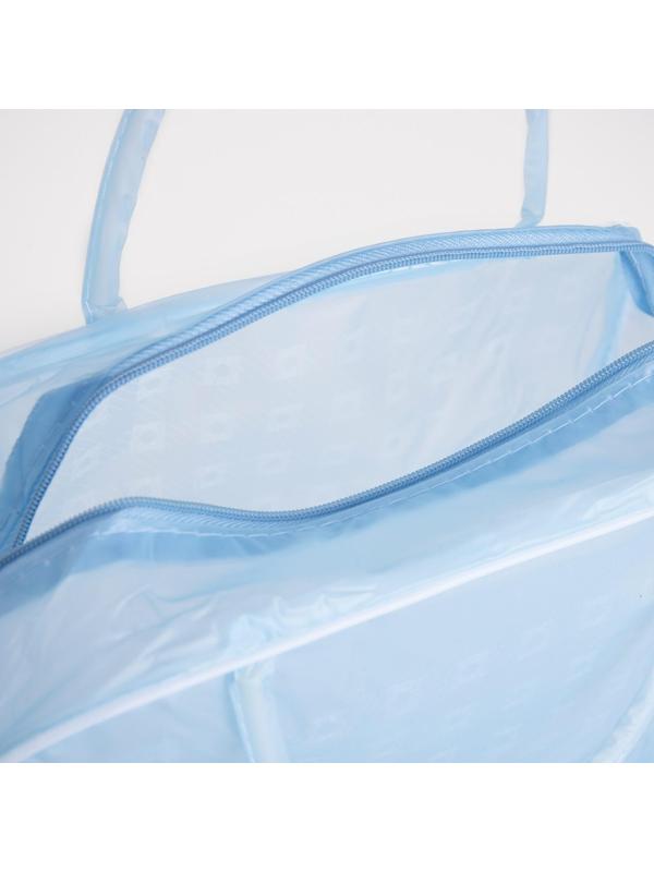 Косметичка на молнии, цвет голубой