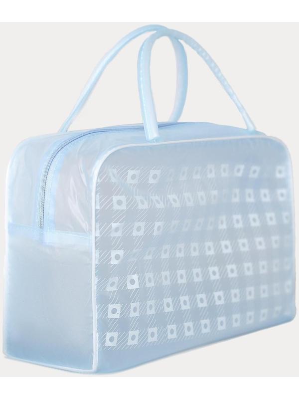 Косметичка на молнии, цвет голубой