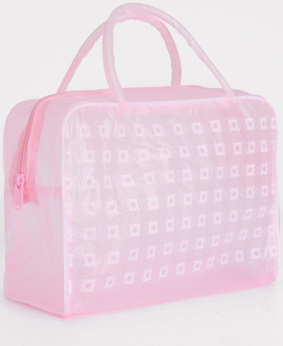 Косметичка на молнии, цвет розовый