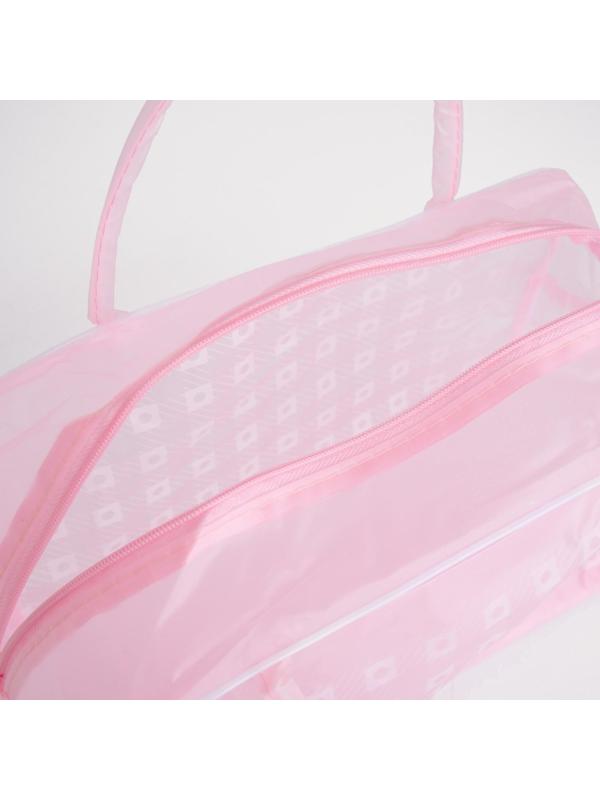 Косметичка на молнии, цвет розовый