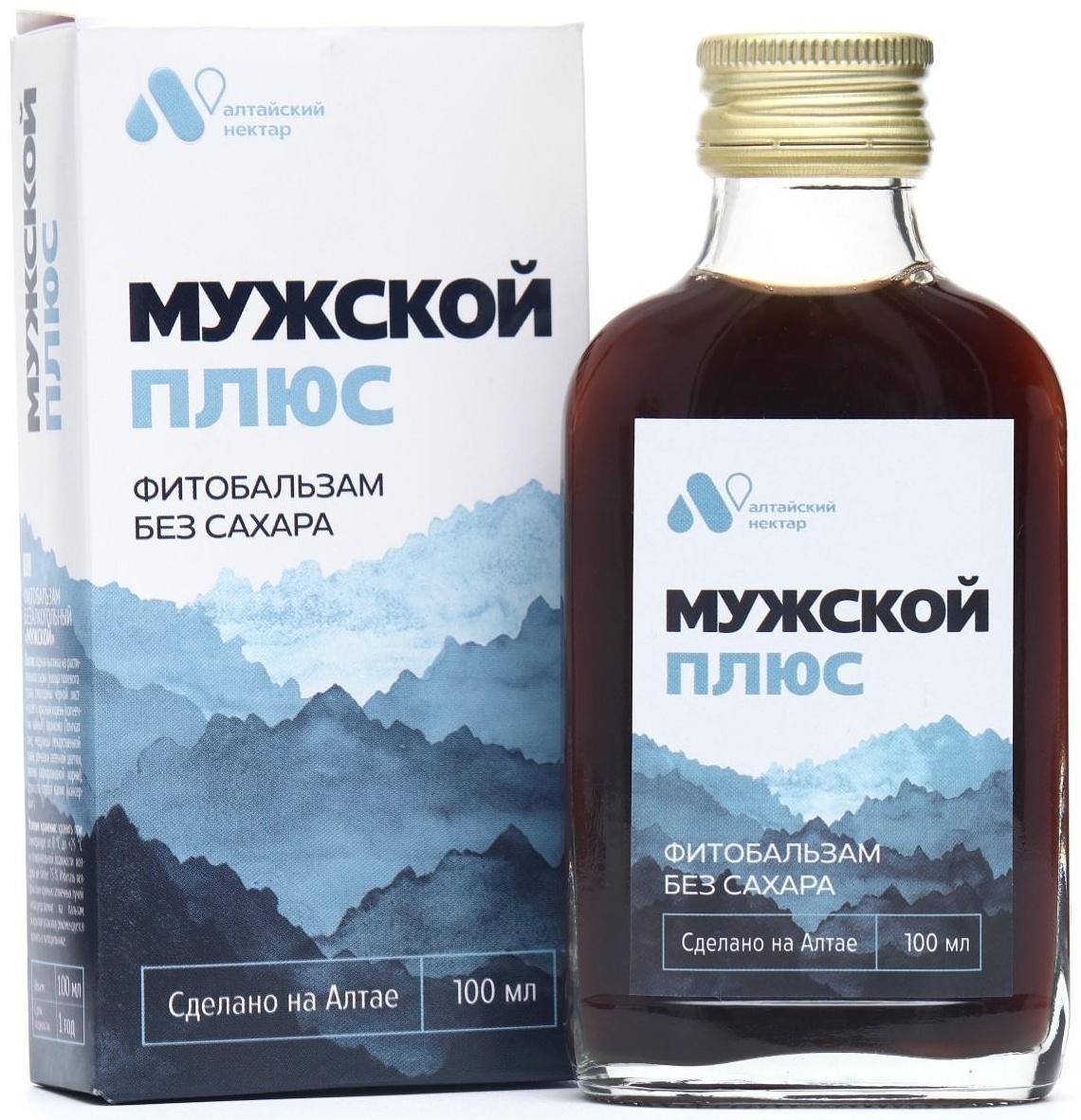 Фитобальзам «Мужской» без сахара, 100 мл.