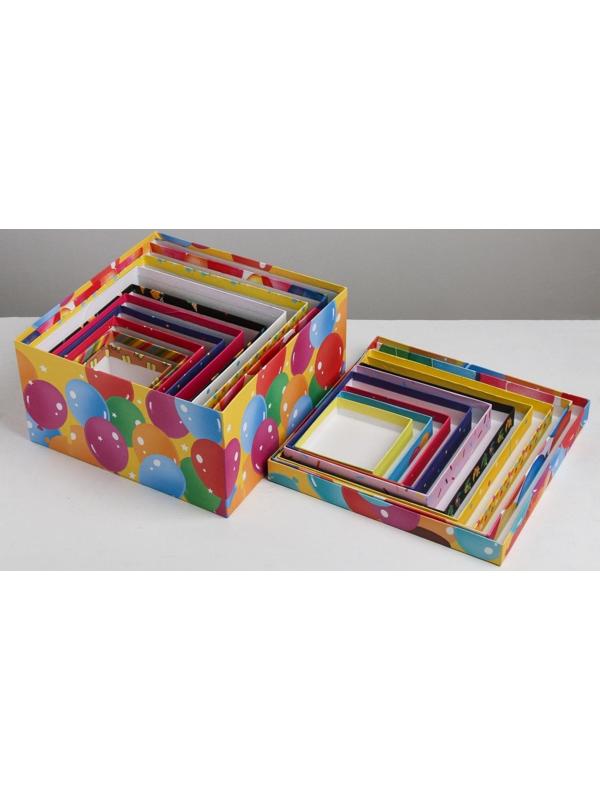 Набор подарочных коробок 10 в 1 «Поздравления», 10.2 × 10.2 × 6‒28.2 × 28.2 × 15 см