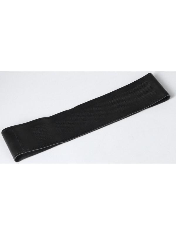 Сшивной чехол Cartage на руль 38 см, кожа PU, антискользящая, черный