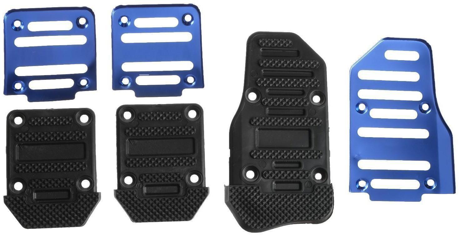 Накладки на педали Cartage, антискользящие, синий, набор 3 шт