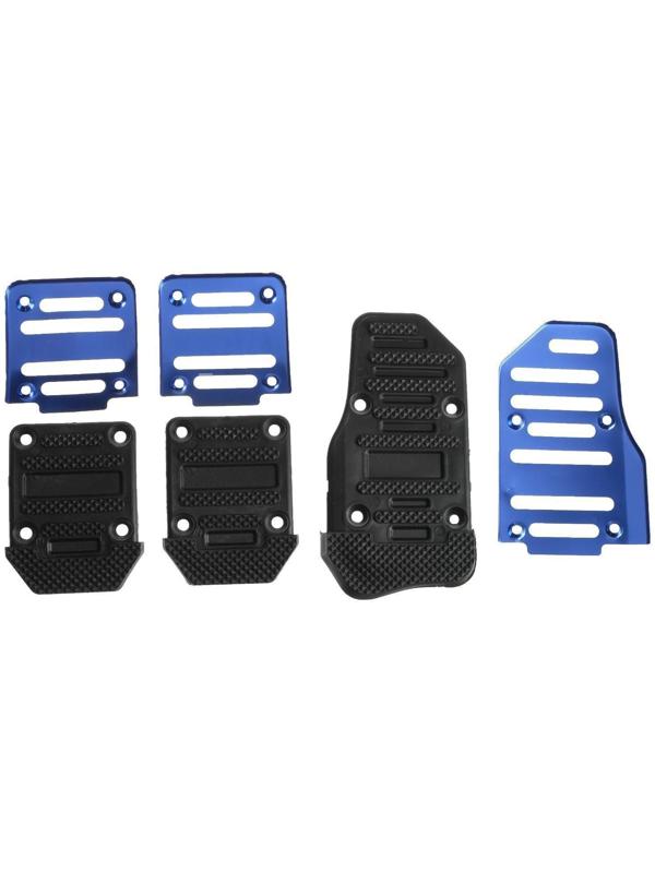 Накладки на педали Cartage, антискользящие, синий, набор 3 шт