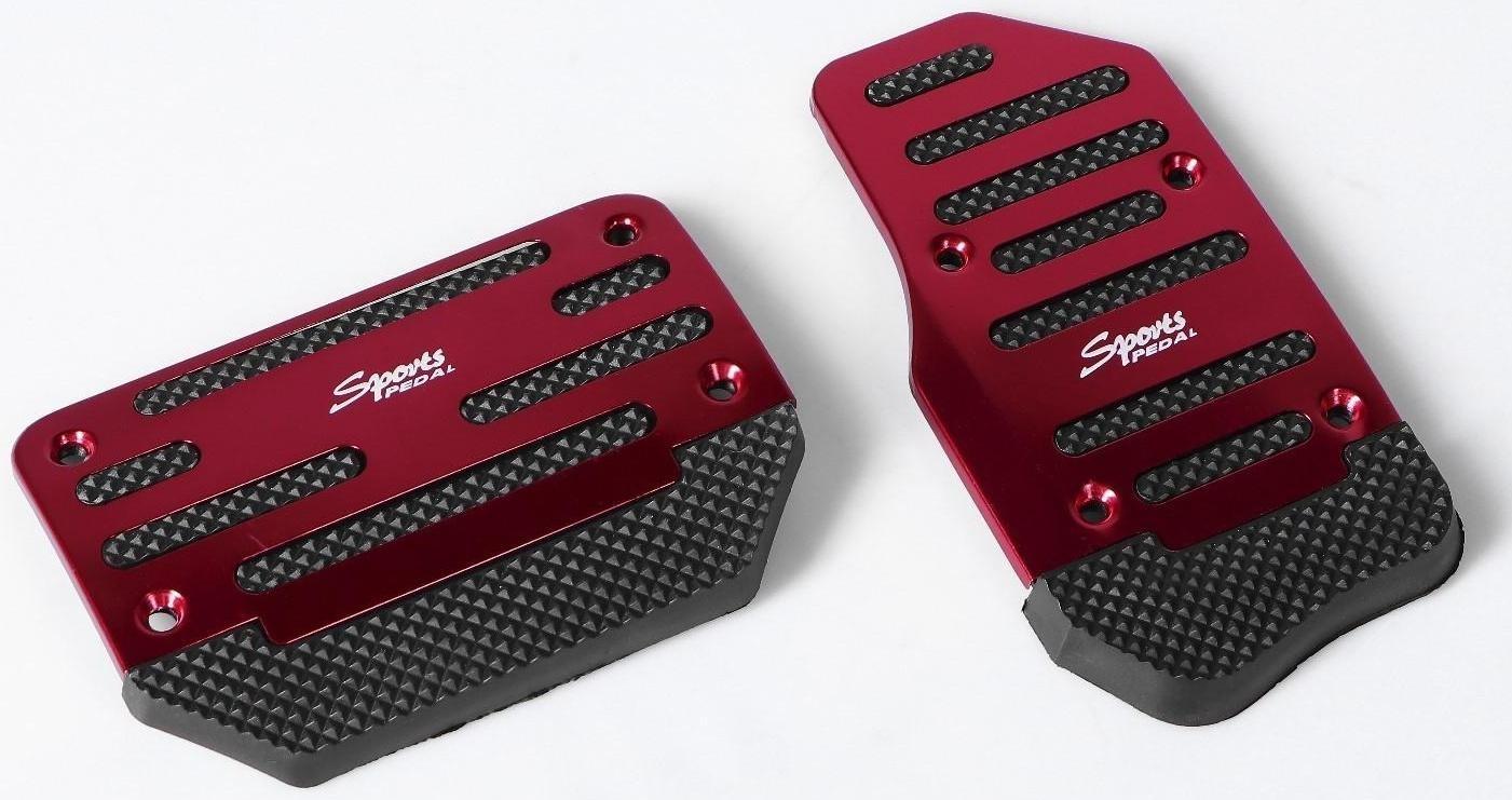 Накладки на педали Cartage, антискользящие, красный, набор 2 шт
