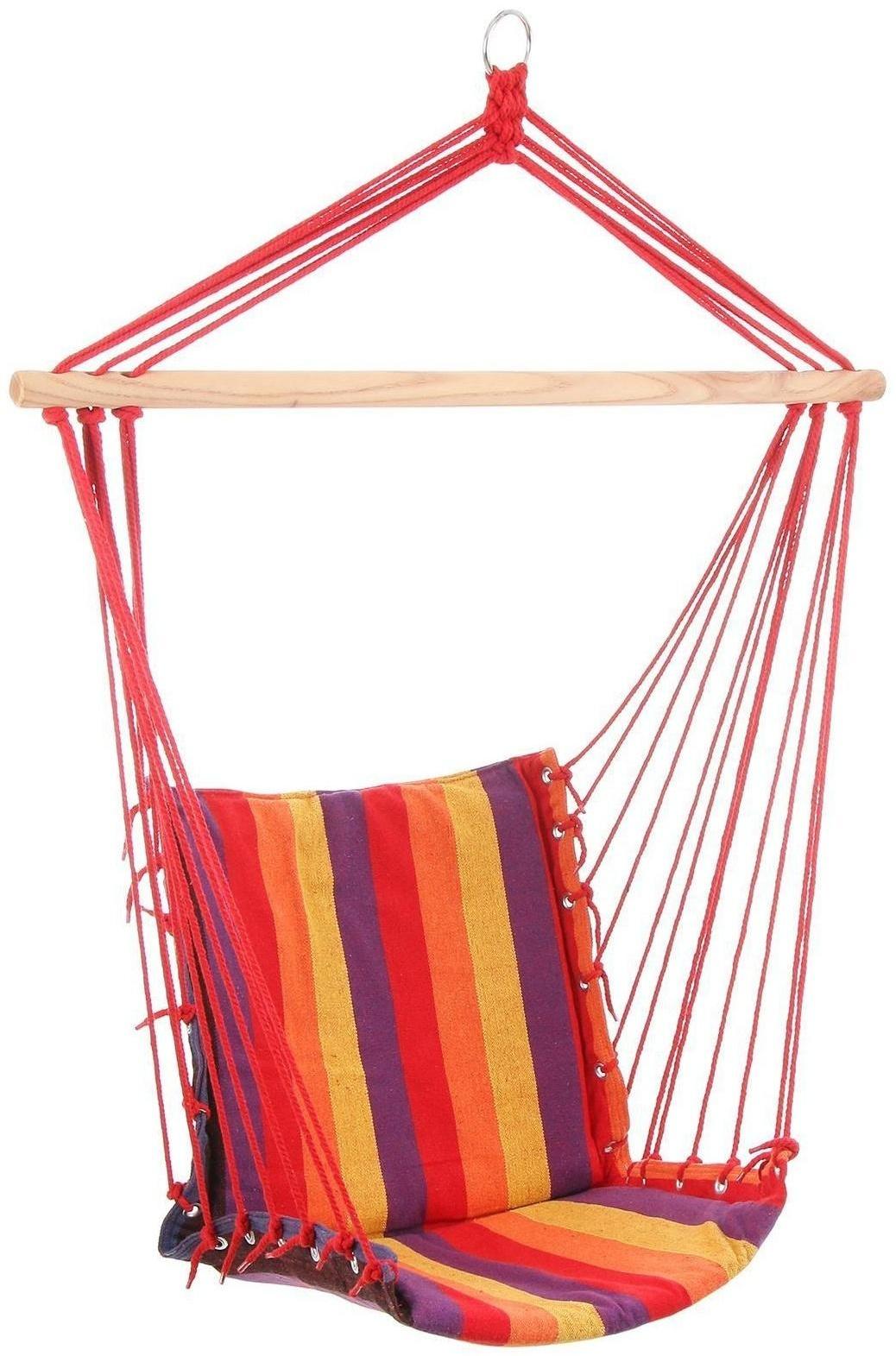 Гамак-кресло со спинкой, 50 х 96 см, хлопок, цвет МИКС