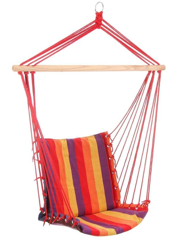 Гамак-кресло со спинкой, 50 х 96 см, хлопок, цвет МИКС