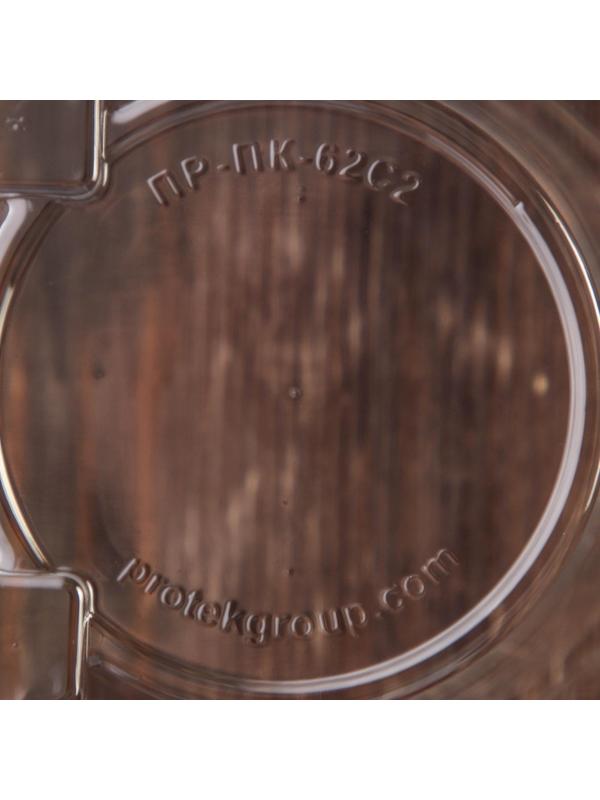 Контейнер одноразовый с неразъёмной крышкой ПР-ПК62С2 на 2 кекса, 18,8×13,8 см, 200 шт/уп