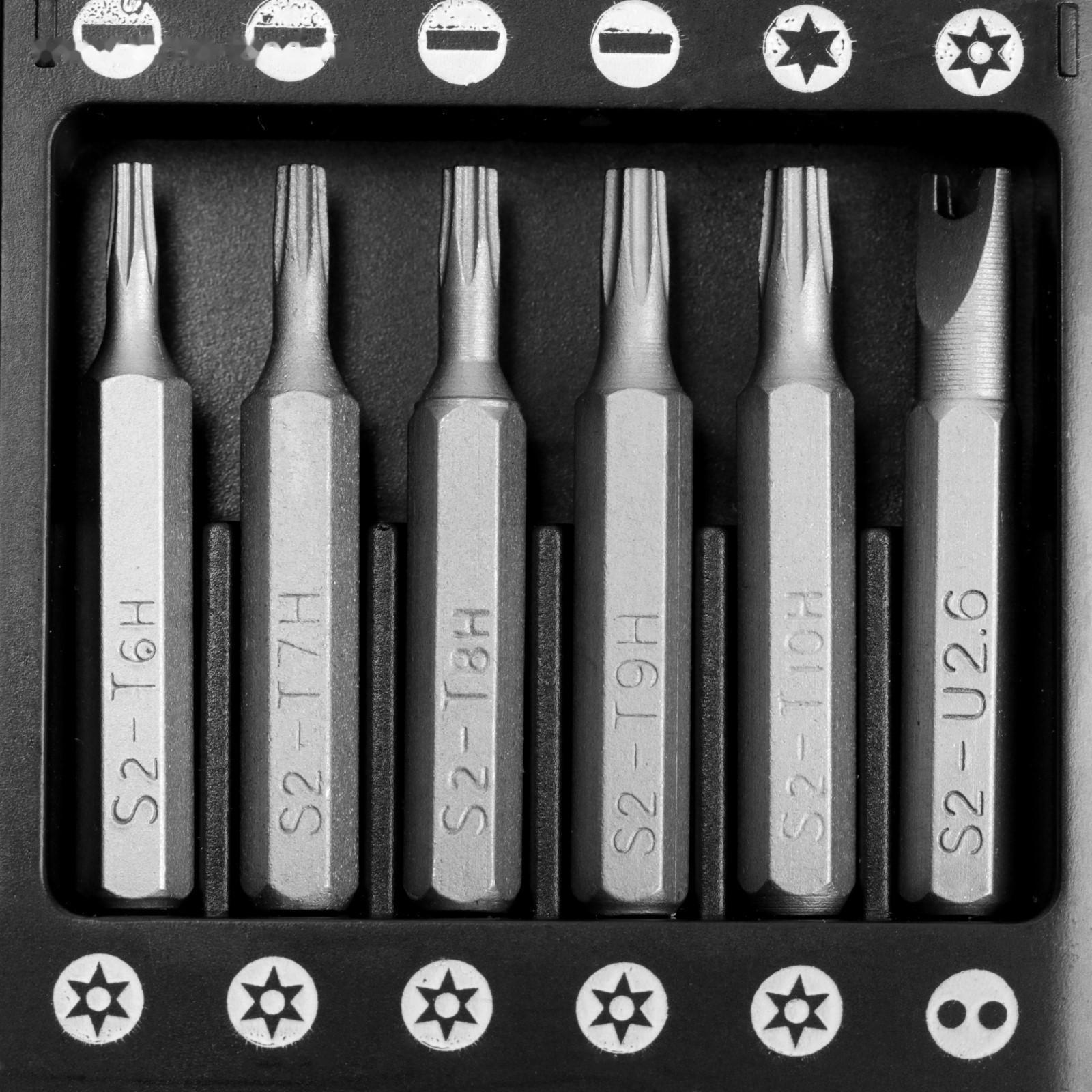 Набор для точных работ ТУНДРА, сталь S2, 25 предметов
