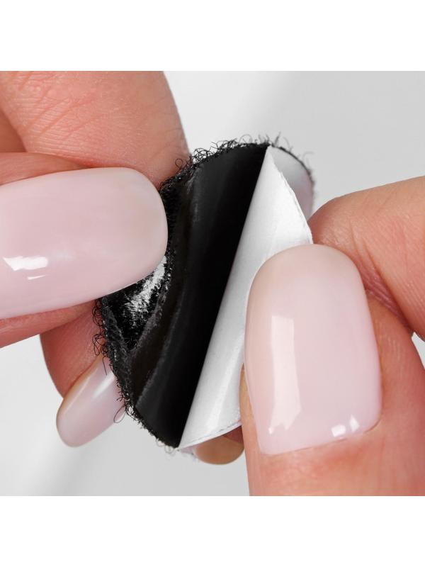 Набор липучек на клеевой основе, d = 3 см, 4 пары/8 шт, цвет чёрный