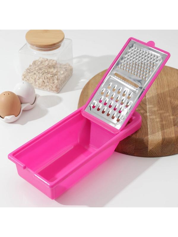 Тёрка с контейнером «Маргарита», 26×12×7 см, цвет МИКС