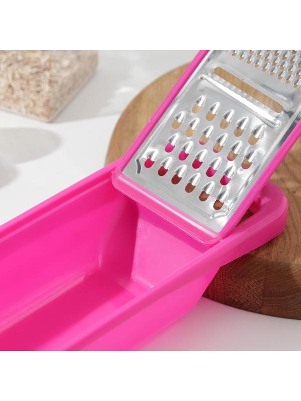 Тёрка с контейнером «Маргарита», 26×12×7 см, цвет МИКС