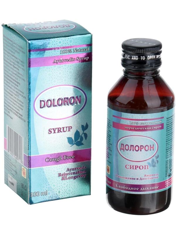 Сироп «Долорон» аюрведический, свободное дыхание, от кашля, 100 мл