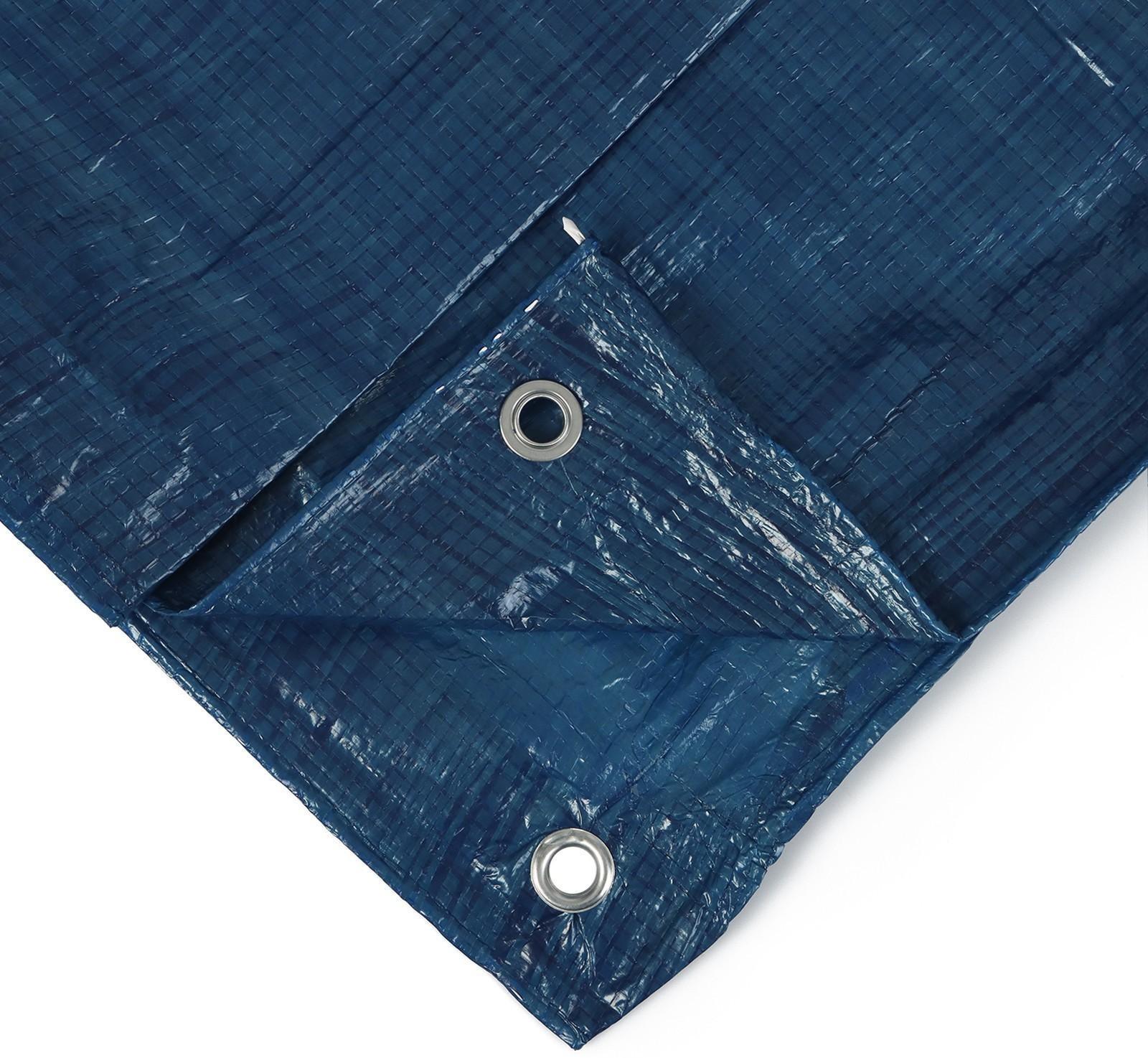 Тент защитный, 6 × 5 м, плотность 60 г/м², УФ, люверсы шаг 1 м, синий