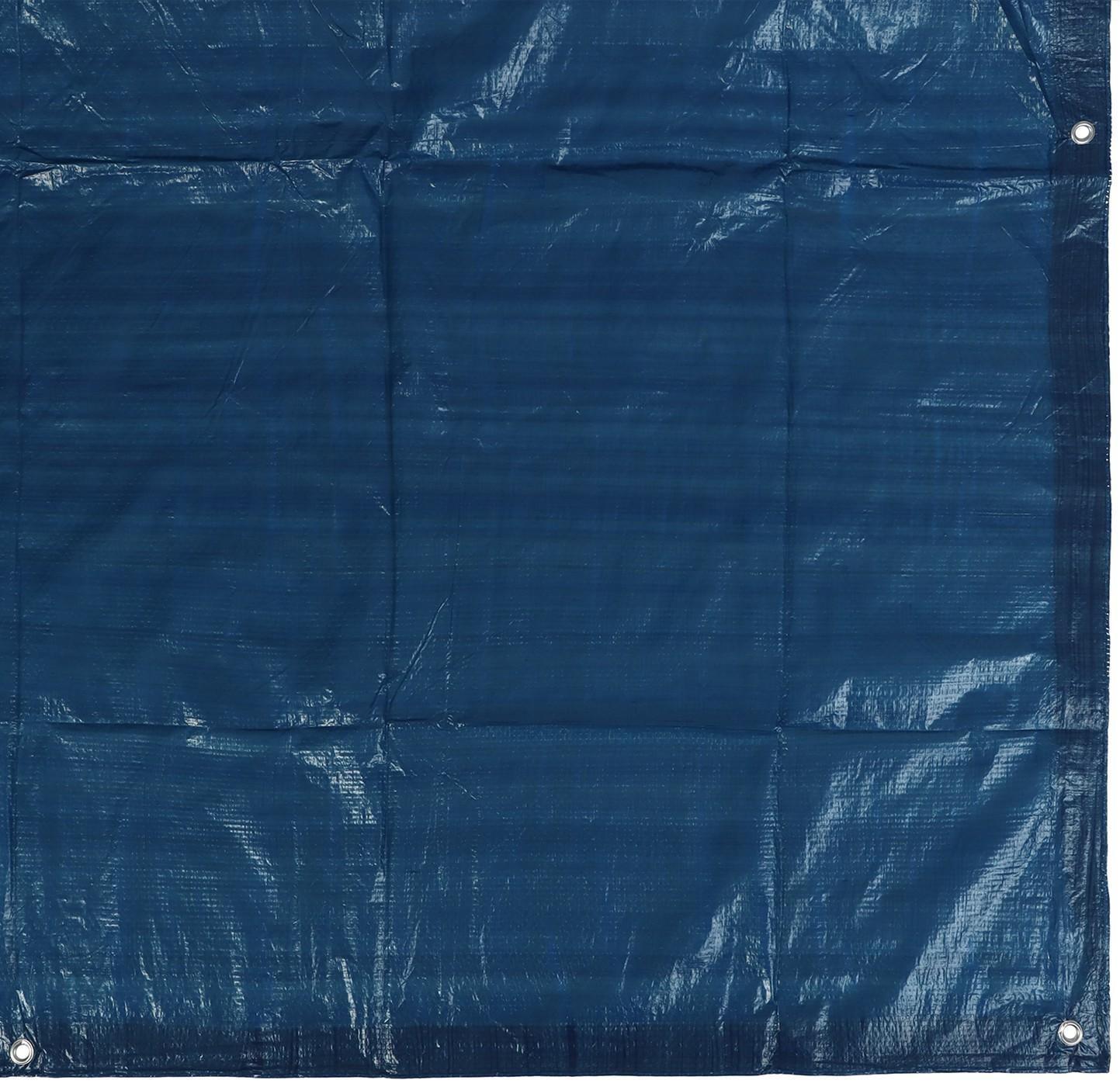 Тент защитный, 6 × 5 м, плотность 60 г/м², УФ, люверсы шаг 1 м, синий