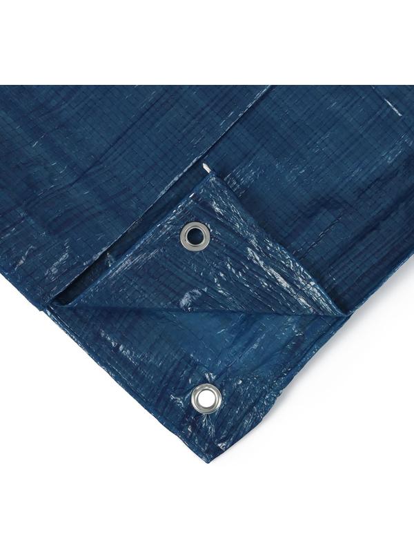 Тент защитный, 6 × 5 м, плотность 60 г/м², УФ, люверсы шаг 1 м, синий